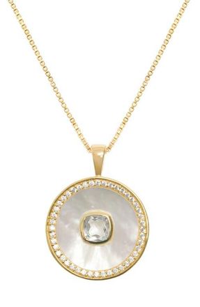 Freya Rose White Topaz Mother of Pearl Necklace at Nordstrom, Size 9.25
