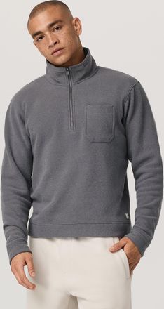 Vuori Clothing Beach Fleece Half Zip Jacket | Pinecone Heather | Medium