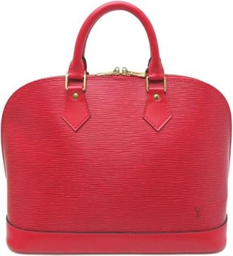 Louis Vuitton Pre-owned Handbags, female, Red, Size: ONE SIZE Pre-owned Leather Top Handle Bag