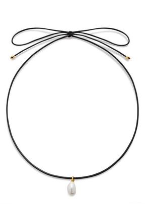 Monica Vinader Nura Baroque Pearl Necklace in 18Ct Gold Vermeil /Pearl at Nordstrom