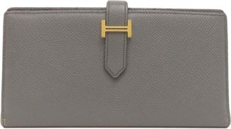 Hermès Gray Epsom Leather Wallet (Bi-Fold) (Pre-Owned)