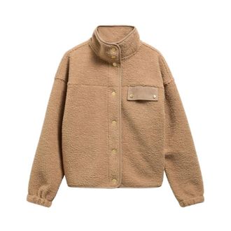 Barbour Mabel Fleece Jas - Dames - Fleece jassen - Beige - M - Katoen - Fitness