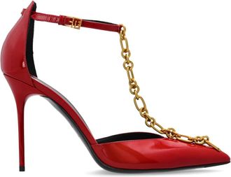 Balmain Sync Patent Leather Stilettos - Dames - Pumps - Rood - 37 EU - Leer - Schoenen