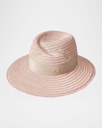 Maison Michel Virginie Straw Fedora Hat