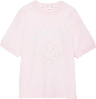 Anine Bing Tops, Dames, Roze, L, Katoen, Jaylin Tee Collegiate