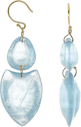 Ten Thousand Things 18kt yellow gold Double Heart aquamarine earrings - women - Aquamarine/18kt Yellow Gold - One Size