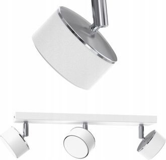 OEM Plaf&oacute;n De Techo Foco Cromo Blanco M&oacute;vil Led Gx53 Pulido L&aacute;mpara De 3 Puntos