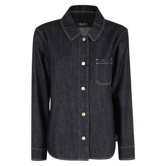 Max Mara Dames, Blouses & Shirts, Blauw, Maat: XS Denim