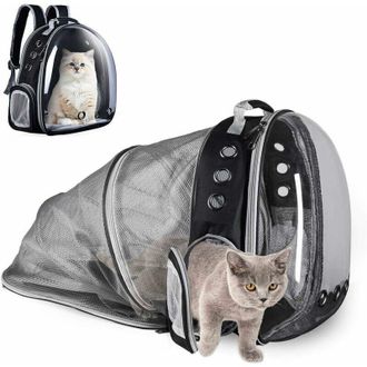 OEM Bolsa Transportadora Para Perros Y Gatos - Transparente, El&aacute;stica, De Tela Oxford Impermeable - Para Viajes, Senderismo Y Visitas Al Veterinario -crez