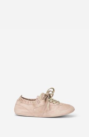 AGL Hoola Hoop Lace Up in Powder Pink Velour at Nordstrom, Size 36.5