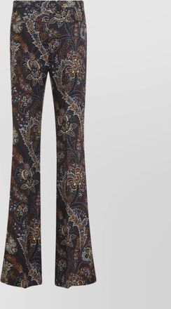 Etro printed high-waist slim fit trousers