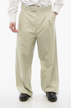 Dior Single-Pleat Cotton-Blend Palazzo Trousers size 50