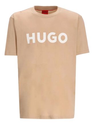 HUGO BOSS T-shirt met logoprint - Beige