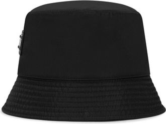Dolce & Gabbana logo-appliqué bucket hat - men - Nylon/Rayon - 58 - Black