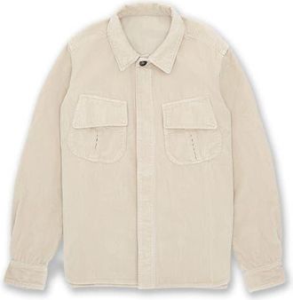 Fortela Short Corduroy Overshirt in Milk at Nordstrom, Size 50 Eu