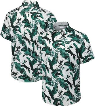 Tommy Bahama Mens Tommy Bahama Green New York Jets Sunnyvale Blooms Camp Button-Up Shirt at Nordstrom, Size X-Large