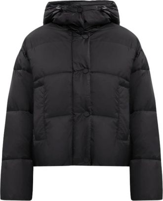Twinset Giubbino corto imbottito e trapuntato con cappuccio - - Jackets - Donna - Nero - S