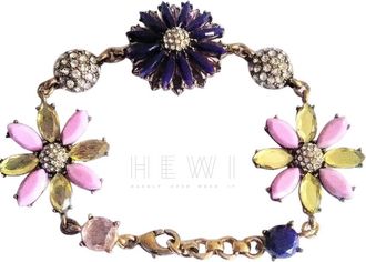 Bespoke Floral Crystal Bracelet
