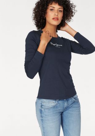Pepe Jeans London Langarmshirt »NEW VIRGINA L/S« mit Logo-Print