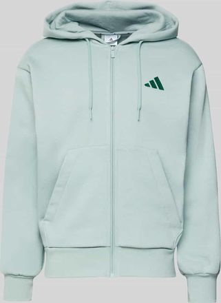 adidas Regular Fit Sweatjacke mit Viskose-Anteil in Mint, Gr&ouml;&szlig;e XXL
