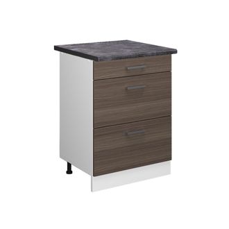 Vicco Mueble Bajo De Cocina R-line, Gris, 60 Cm Con Cajones, Et Antracita, Vicco