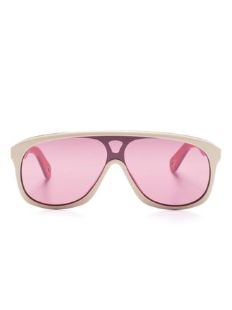 Chloé Occhiali da sole a mascherina - Toni neutri