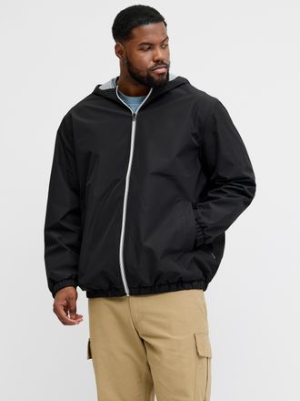 Jack & Jones Plus Size Blouson JJJAKE LIGHT JACKET PLS, Herren, Gr. 6XL, schwarz, Web, Obermaterial: 100% Polyester, JACK & JONES PLUSSIZE, unifarben, regular fit, Jacken Bl