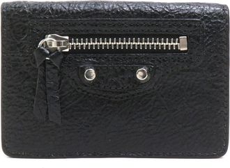 Balenciaga Black Leather Wallet (Tri-Fold) (Pre-Owned)