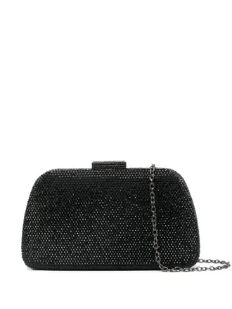 Serpui Clutch Josephine con strass - Nero