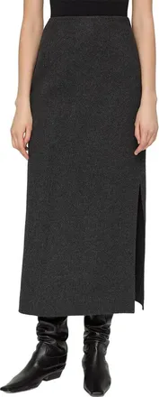 Lafayette 148 New York High Waisted Wool & Cashmere-Blend Midi Skirt