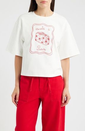 FRNCH Valise Graphic Tee in Creme at Nordstrom, Size X-Small