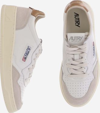 Autry Womens Sneakers Medalist Low Brown Leather And Suede - Rubber Trainers