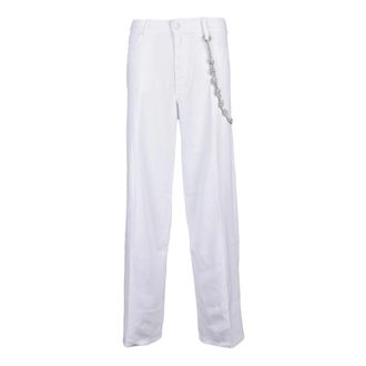 Pinko Pinko - Lauryn Loose Wide Broeken - Dames - Broeken - Wit - Maat: W30