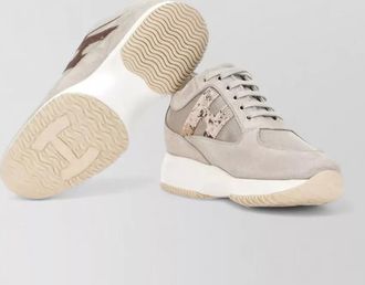 Hogan interactive suede sneakers mesh sequins sole