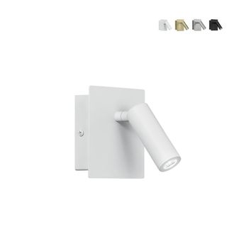 Luce-Ambiente-Design Aplique De Pared De Metal Con Luz Led Orientable Dickens - Blanco