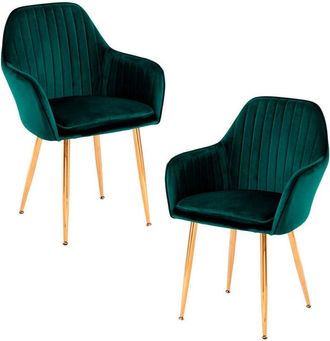 Regalos Miguel Packs Sillas Comedor - Pack 2 Sillas Chic Golden - Verde