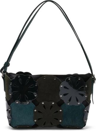 Maliparmi Leren Bloem Tas - Dames - Schoudertassen - Veelkleurig - ONE Size - Leer - Tassen