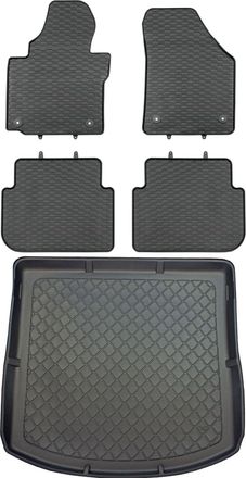 OEM Juego De Alfombrillas De Goma Para Coche Y Alfombrilla Para Maletero Para Volkswagen Touran I 1t Van (de Septiembre De 2010 A Agosto De 2015)