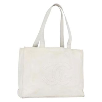 Chanel Pre-owned Tote Bags, female, White, Size: ONE SIZE Pre-owned Vintage Tote Bag