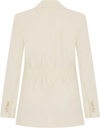 Veronica Beard Womens Blazer Ecru Cotton Blazers Jacket