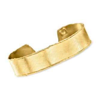Ross-Simons Italian 18kt Gold Over Sterling Cuff Bracelet
