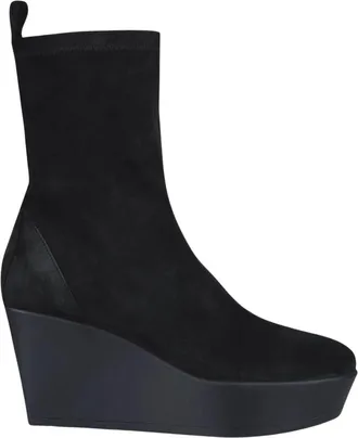 Vic Mati&eacute; Tronchetto in pelle scamosciata - - Shoes - Donna - Nero - 37 1/2 EU