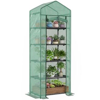 OEM Serra Da Balcone A 5 Livelli Con Telo Rimovibile In Pe Verde, 193 Cm