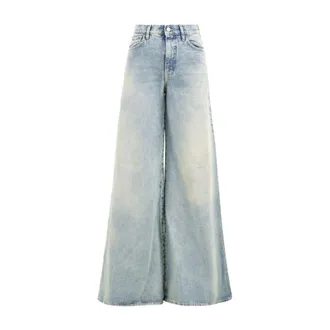 Cycle Jeans, Dames, Blauw, W29, Katoen, Asia Wide Leg Flared Jeans