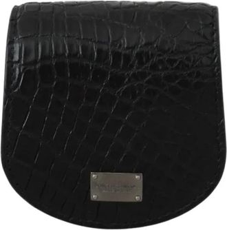 Dolce & Gabbana Pre-owned Canvas wallets - Dames - Vintage Accessoires - Zwart - ONE Size - Leer - Vintage