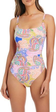 Bleu Rod Beattie Paisley One-Piece Swimsuit in Pink Multi at Nordstrom, Size 12