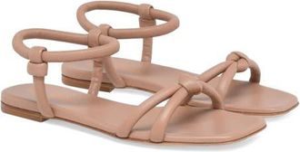 Gianvito Rossi Juno 05 Flat in Pink Leather at Nordstrom, Size 39.5