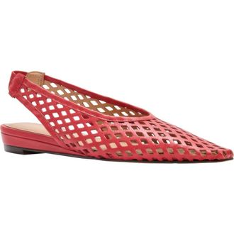 Andr&eacute; Assous Brielle Pointed Toe Slingback Flat in Scarlet at Nordstrom, Size 6.5