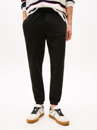 Tommy Jeans Sweathose TOMMY JEANS TJM SLIM RWB DNA GRAPHIC PANT, Herren, Gr. L, N-Gr, schwarz, Sweatware, Obermaterial: 100% Baumwolle, lang, Hosen Sweathose, mit