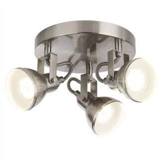 Searchlight Searchlight Focus 3 Ljus Justerbar Spotlight Satin Silver, Gu10